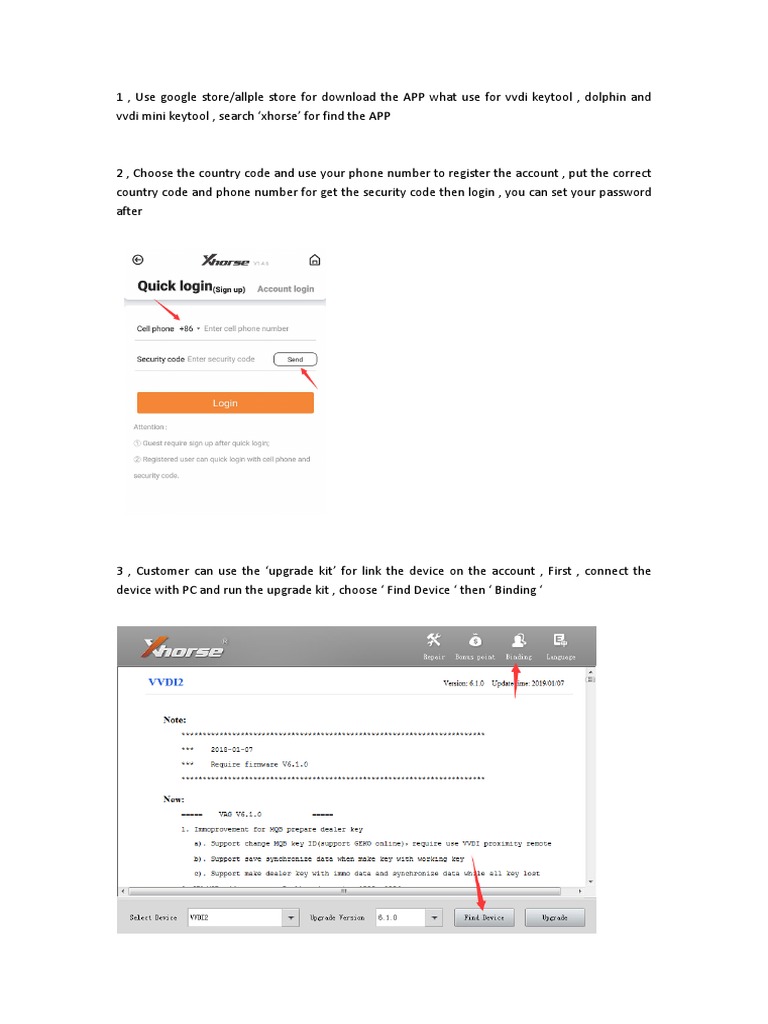 How to Register and Link Xhorse Devices | PDF