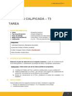 Actividad Calificada - T3 Tarea: I. Datos Informativos