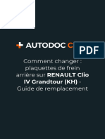 FR Comment Changer Plaquettes de Frein Arriere Sur Renault Clio IV Grandtour KH Guide de Remplacement