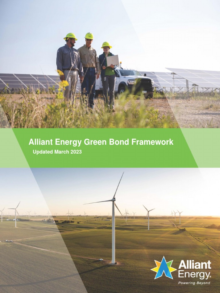 Alliant Energy Green Bond Framework PDF Sustainable Energy Economies