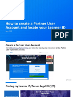 Create a Partner User Account and Locate your Learner ID