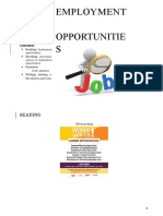 Employment Opportunitie S: Unit 3