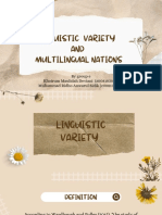 Linguistic Variety AND Multilingual Nations