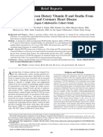 Article Relationship Between Dietary Vitamin D and Stroke and Coronary Disease