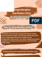 Mengembangkan Kepribadian Sehat