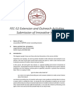 FEC-52 Extension and Outreach Activities Submission of Innovative Work
