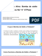 Transporte Ativo: Bomba de Sódio E Potássio Ou Na: / K Atpase