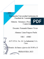 ACT. EVA.16 La Industrial, S.A. Tercer Caso. - PLF