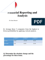 Financial Reporting and Analysis: Dr. Esam Ghassab
