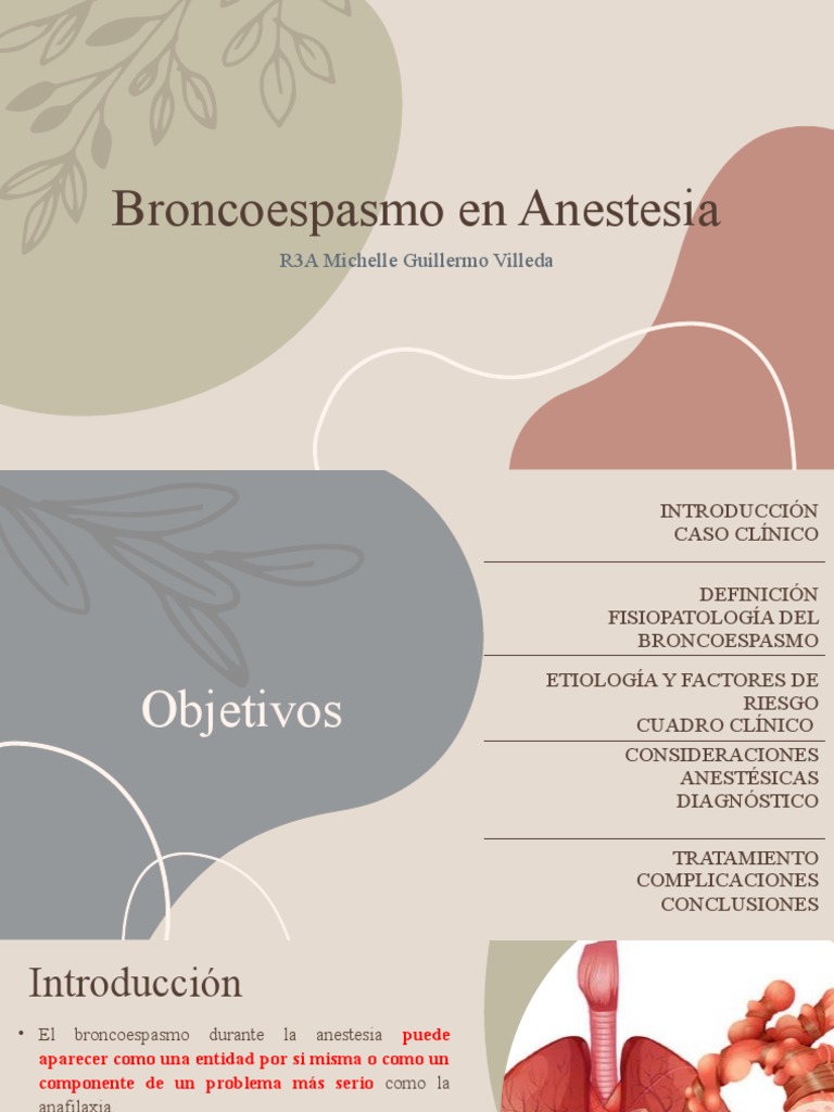 Manejo del Broncoespasmo en Anestesia | PDF | Asma | Alergia