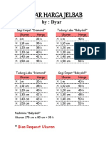 Daftar Harga Jelbab: By: Dyar