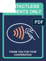 Contactless Payments Only: Thank You For Your Cooperation