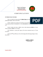 Certificate residency transfer barangay Bangsar