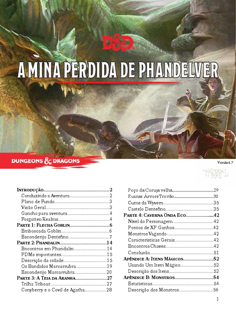 A Mina Perdida de Phandelver (Lost Mine of Phandelver) V1.7 | PDF ...