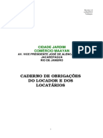 Caderno de Obrigações Do Locador E Dos Locatários: Cidade Jardim Comércio Maayan