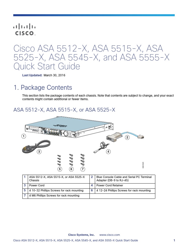 Quick Start Guide ASA 5500x_quick_start | PDF | Ip Address | Computer ...