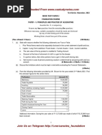 Test Series: November, 2022 Mock Test Paper 2 Foundation Course Paper - 1: Principles and Practice of Accounting