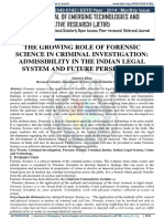 The Growing Role of Forensic Science in Criminal Investigation: Admissibility in The Indian Legal System and Future Perspective