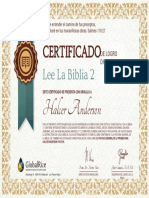 Certificado: Lee La Biblia 2