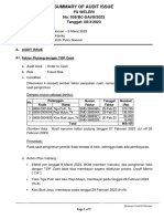Laporan Summary of Audit Issue Untuk FS Weleri Periode 27 Februari - 8 Maret 2023