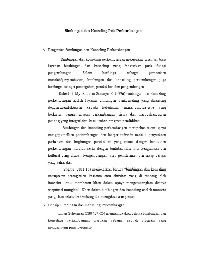 Bimbingan dan Konseling Perkembangan Siswa | PDF | Karier & Perkembangan