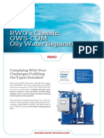 RWO's Classic: Ows-Com Oily Water Separator: Complying With Your Challenges Fulfilling The 5 PPM Standard