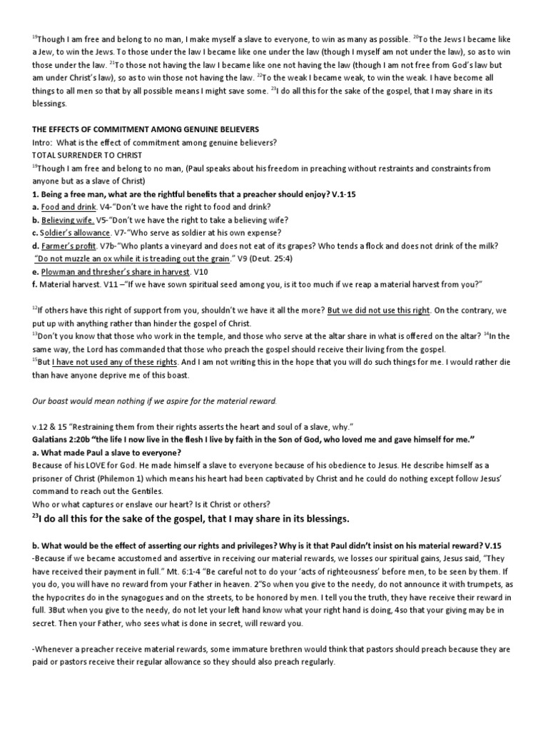 1 Corinthians 9 19 27 Commentary