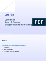 Core Java: Collections Java 1.5 Features Exceptions and Error Handling