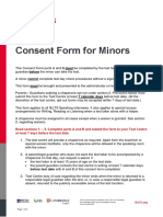 Consent Form For Minors