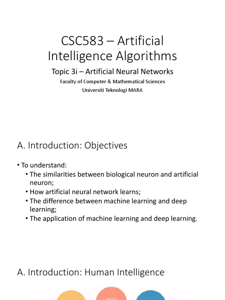 Topic 3i - Artificial Neural Networks - Revised 20032020 | PDF ...