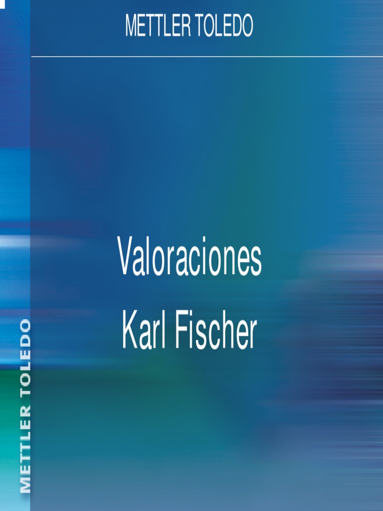Teoría de Karl Fischer V2.0 PDF Valoración Química