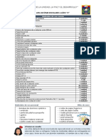 Lista de Útiles Escolares 4 Años