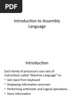 Introduction To Assembly Language