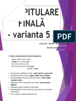 Recapitulare Finală 5