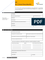 Claimants Statement For Critical Condition Rider or Critical Illness Benefit (1) - 1