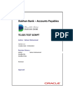 Dukhan Bank - Accounts Payables: Te.025 Test Script