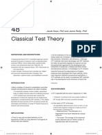 Classical Test Theory: Jacob Kean, PHD and Jamie Reilly, PHD