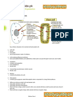 WWW - Studyguide.pk: Cells Structure and Organisation 1