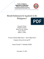 Should Euthanasia Be Legalized in The Philippines