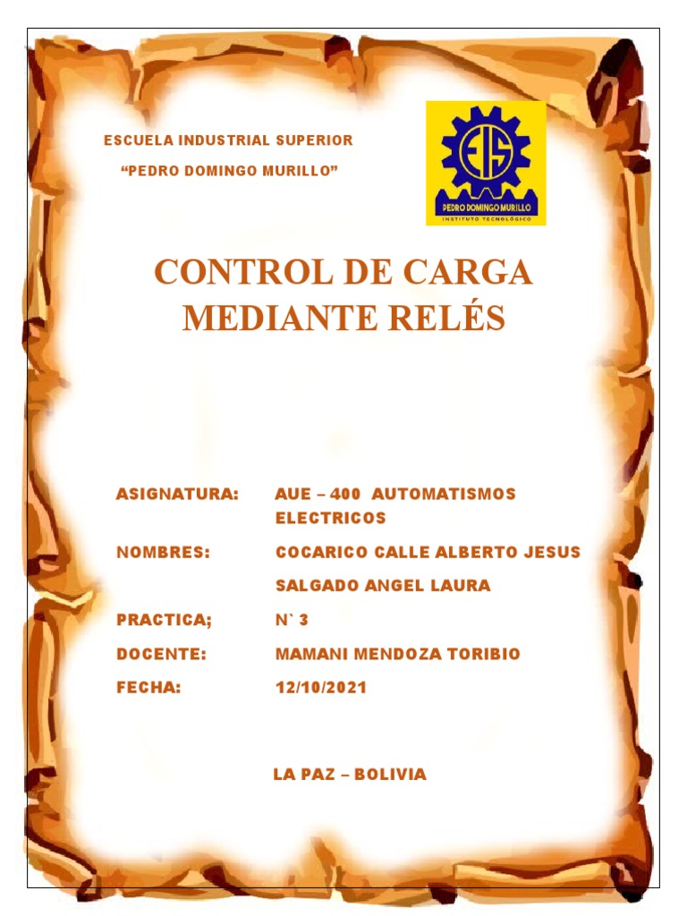 AUE400 Practica 3 Reles PDF