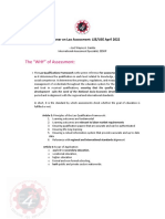 The "WHY" of Assessment:: Situationer On Lao Assessment: LSE/USE April 2022