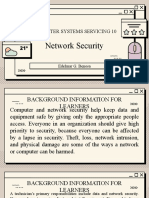 Network Security: Computer Systems Servicing 10