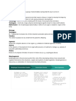 Developmental Defects Causes and Types