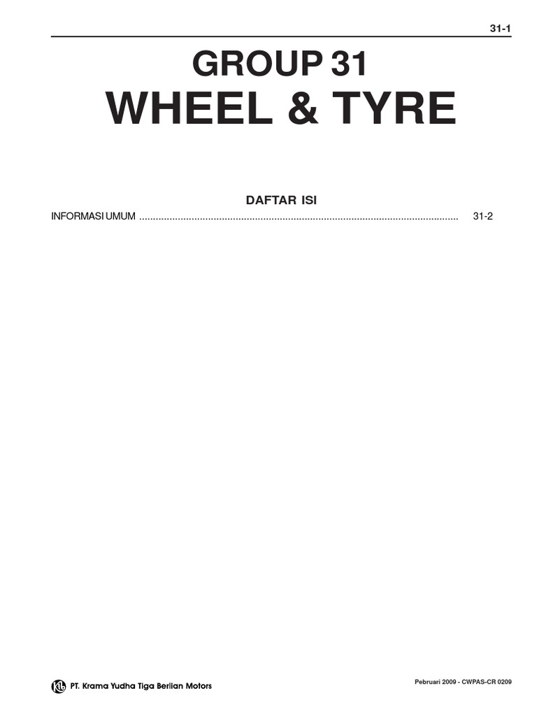 Group 31 Wheel and Tyre Triton PDF