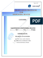 Design Qualification Protocol FOR Dispensing Booth
