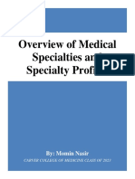Medical Specialties 101