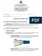 Common Network Cable: Learning Activity Sheet