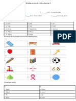 Đề kiểm tra học kì 1 tiếng Anh lớp 2: I. Fill the blanks