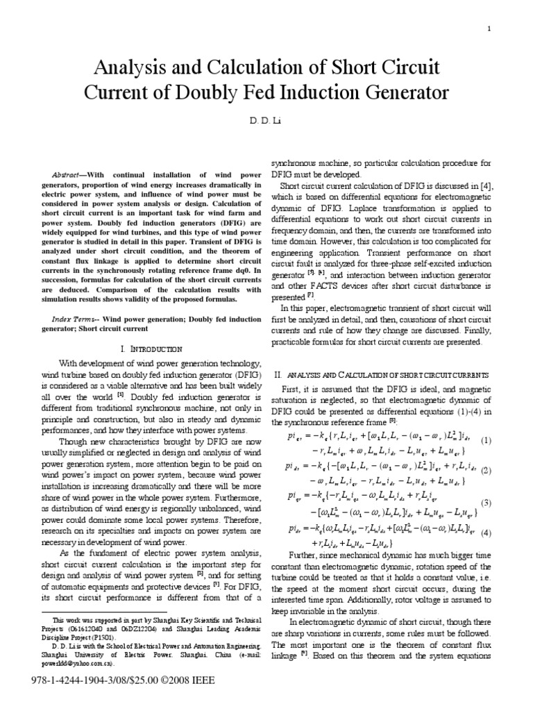 Li 2008 | PDF | Electric Generator | Electromagnetic Induction