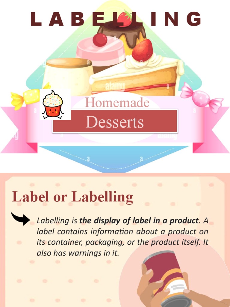 COOKERY 9 4THQ Labelling Desserts | PDF